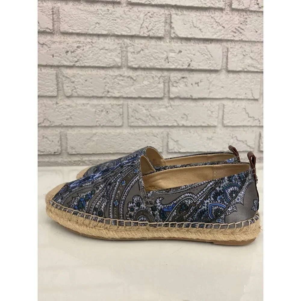Sam Edelman Paisley Print Fabric Espadrille Shoes Size 5.5M